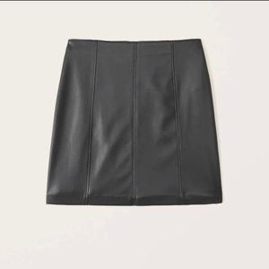 Vegan Leather Mini Skirt, Size small.
